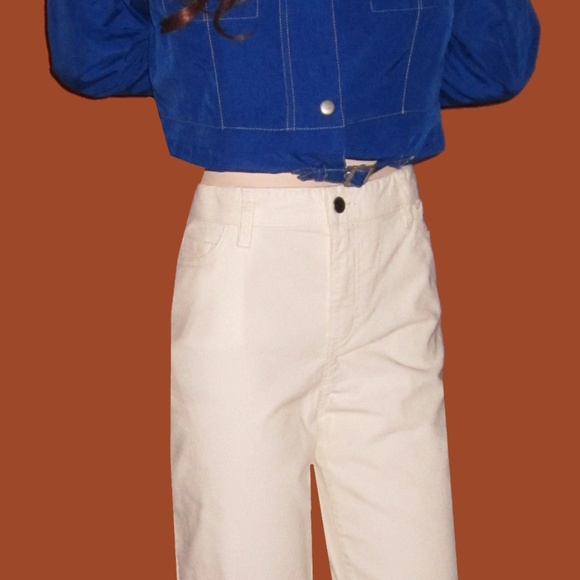 Victoria's Secret Christie Corduroy White Jeans 14 - Picture 4 of 4